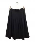 Aveniretoileアベニールエトワール）の古着「ダブルクロスタックフレアスカート」｜ブラック