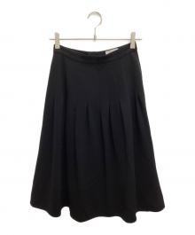 Aveniretoile（アベニールエトワール）の古着「ダブルクロスタックフレアスカート」｜ブラック