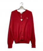 LACOSTEラコステ）の古着「オーガニックコットンVネックカーディガン」｜レッド