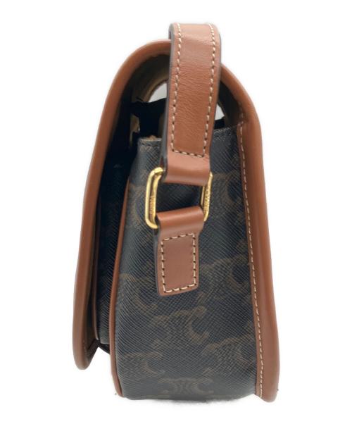 CELINE（セリーヌ）CELINE (セリーヌ) トリオンフキャンバス ミディアムファルコ ブラウン サイズ:ミディアムの古着・服飾アイテム