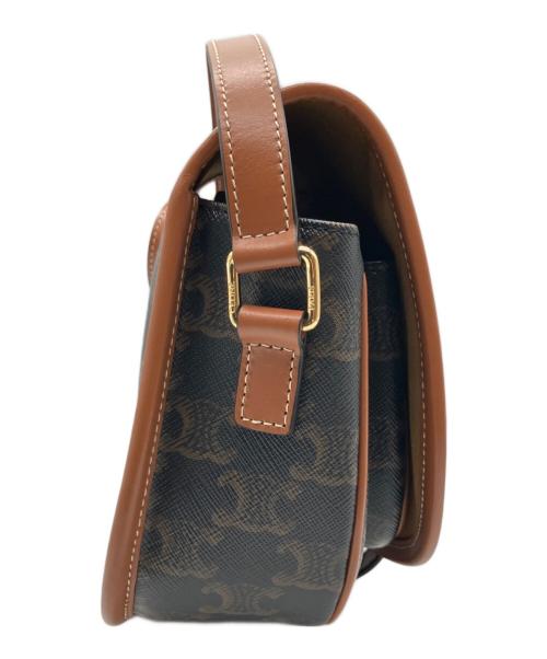 CELINE（セリーヌ）CELINE (セリーヌ) トリオンフキャンバス ミディアムファルコ ブラウン サイズ:ミディアムの古着・服飾アイテム
