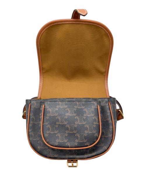 CELINE（セリーヌ）CELINE (セリーヌ) トリオンフキャンバス ミディアムファルコ ブラウン サイズ:ミディアムの古着・服飾アイテム