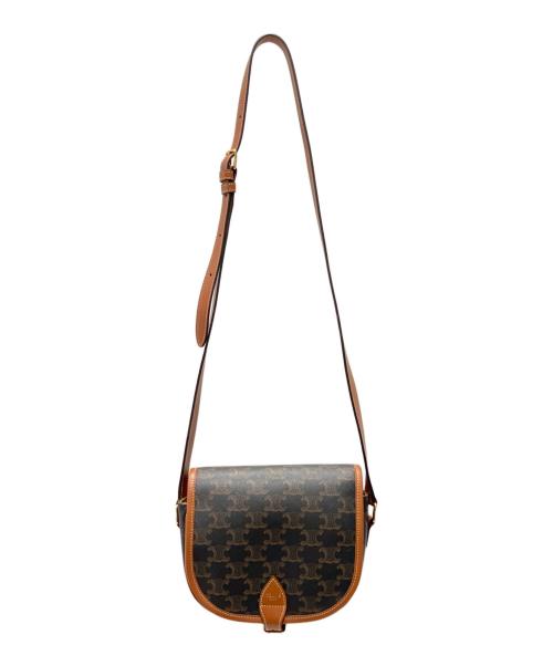 CELINE（セリーヌ）CELINE (セリーヌ) トリオンフキャンバス ミディアムファルコ ブラウン サイズ:ミディアムの古着・服飾アイテム