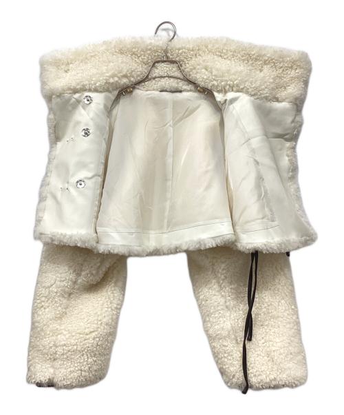 SORIN（ソリン）SORIN (ソリン) Synthetic Fur Lace-up Cardigan アイボリー サイズ:38の古着・服飾アイテム