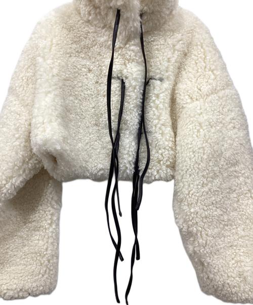 SORIN（ソリン）SORIN (ソリン) Synthetic Fur Lace-up Cardigan アイボリー サイズ:38の古着・服飾アイテム