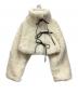 SORIN（ソリン）の古着「Synthetic Fur Lace-up Cardigan」｜アイボリー