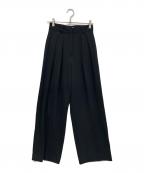 TODAYFULトゥデイフル）の古着「Doubletuck Twill Trousers」｜ブラック