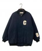 YAYAヤヤ）の古着「"Whale"メルトンスタジャン」｜ネイビー