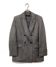 UNTITLED（アンタイトル）の古着「ミックスツイード ダブルブレストジャケット」｜グレー