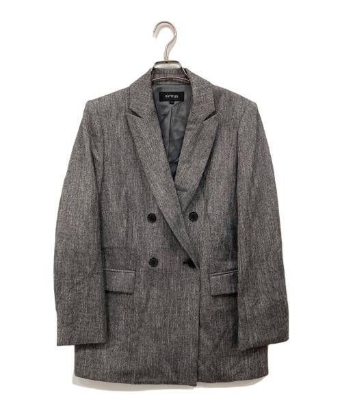 UNTITLED（アンタイトル）UNTITLED (アンタイトル) ミックスツイード ダブルブレストジャケット グレー サイズ:2の古着・服飾アイテム