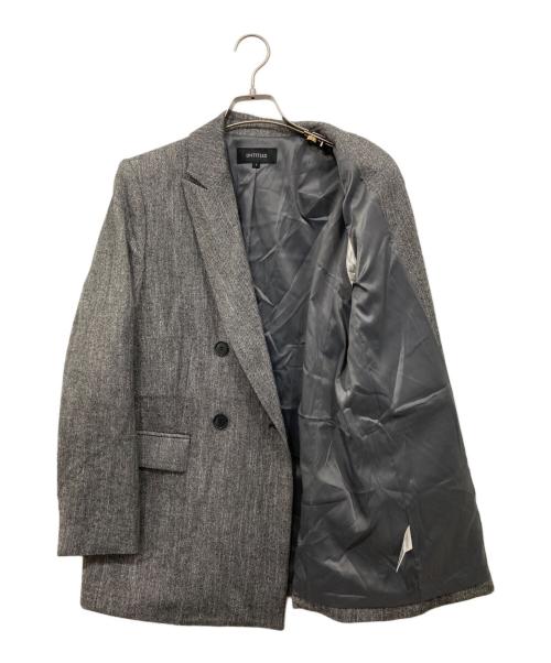 UNTITLED（アンタイトル）UNTITLED (アンタイトル) ミックスツイード ダブルブレストジャケット グレー サイズ:2の古着・服飾アイテム