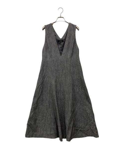 UNTITLED（アンタイトル）UNTITLED (アンタイトル) ミックスツイード ジャンパースカート グレー サイズ:2の古着・服飾アイテム