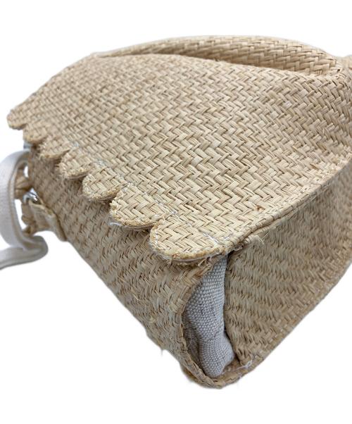 LUDLOW（ラドロー）LUDLOW (ラドロー) ラフィア巾着バッグ ベージュ 未使用品の古着・服飾アイテム
