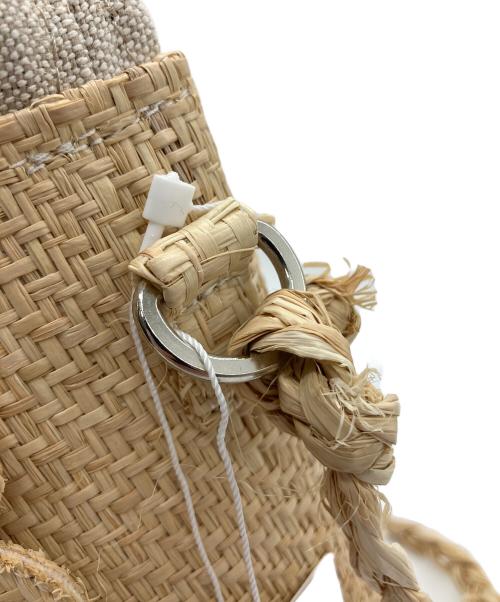 LUDLOW（ラドロー）LUDLOW (ラドロー) ラフィア巾着バッグ ベージュ 未使用品の古着・服飾アイテム