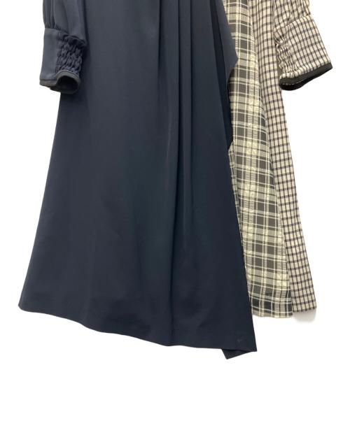 UNITED TOKYO（ユナイテッドトーキョー）UNITED TOKYO (ユナイテッドトーキョー) ツイストパターンチェック柄ワンピース ネイビー サイズ:SIZE 1の古着・服飾アイテム