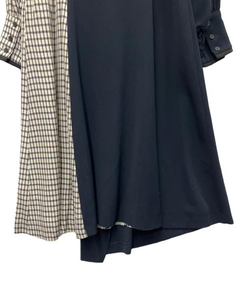 UNITED TOKYO（ユナイテッドトーキョー）UNITED TOKYO (ユナイテッドトーキョー) ツイストパターンチェック柄ワンピース ネイビー サイズ:SIZE 1の古着・服飾アイテム