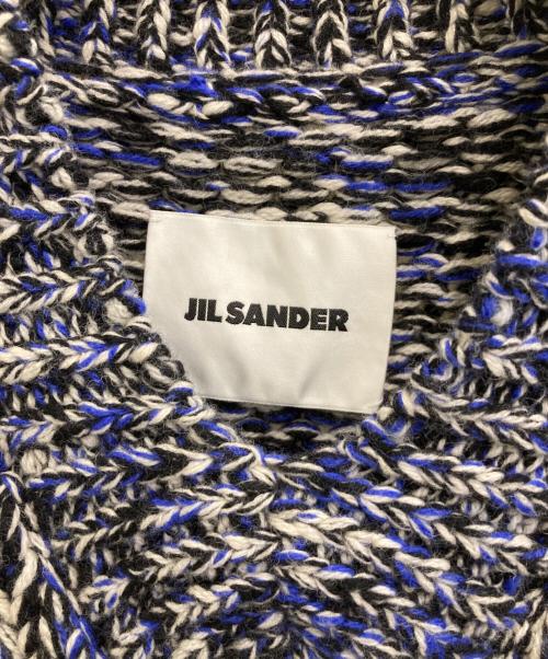 JIL SANDER（ジルサンダー）JIL SANDER (ジルサンダー) ウールジャガードセーター ブルー×ブラック サイズ:46の古着・服飾アイテム
