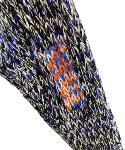 JIL SANDER（ジルサンダー）JIL SANDER (ジルサンダー) ウールジャガードセーター ブルー×ブラック サイズ:46の古着・服飾アイテム