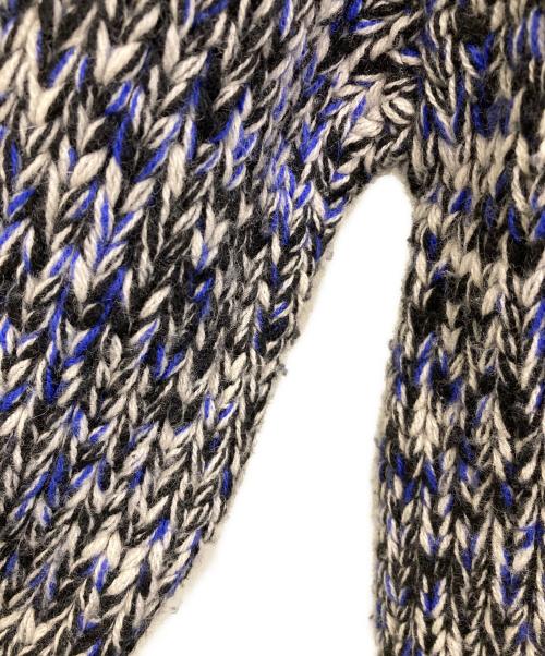 JIL SANDER（ジルサンダー）JIL SANDER (ジルサンダー) ウールジャガードセーター ブルー×ブラック サイズ:46の古着・服飾アイテム