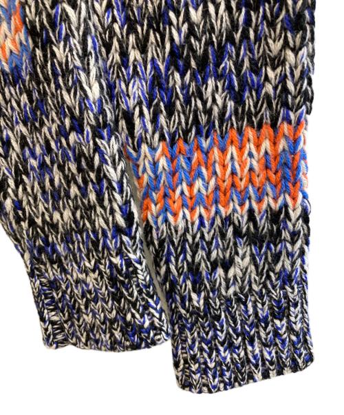 JIL SANDER（ジルサンダー）JIL SANDER (ジルサンダー) ウールジャガードセーター ブルー×ブラック サイズ:46の古着・服飾アイテム