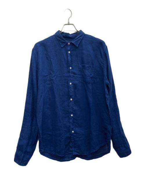 Frank&Eileen（フランクアンドアイリーン）Frank&Eileen (フランクアンドアイリーン) リネンシャツ ブルー サイズ:Lの古着・服飾アイテム