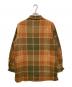 LOEWE (ロエベ) アナグラムレザーロゴパッチオーバーサイズウールチェックシャツ ブラウン サイズ:40：40000円