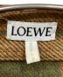中古・古着 LOEWE (ロエベ) アナグラムレザーロゴパッチオーバーサイズウールチェックシャツ ブラウン サイズ:40：40000円