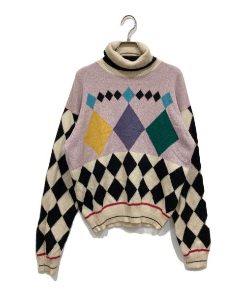 GIANNI VERSACE（ジャンニ・ヴェルサーチ）GIANNI VERSACE (ジャンニ・ヴェルサーチ) 総柄ニット マルチカラー サイズ:48の古着・服飾アイテム