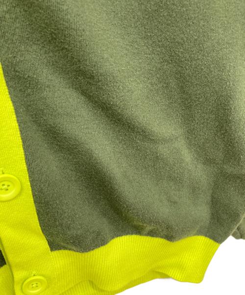 CABAN（キャバン）CABaN (キャバン) コットンカシミヤ バイカラーVネックカーディガン グリーン サイズ:mの古着・服飾アイテム