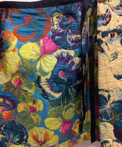 CABAN（キャバン）CABAN (キャバン) フラワージャカード リバーシブルラップスカート イエロー サイズ:フリーの古着・服飾アイテム