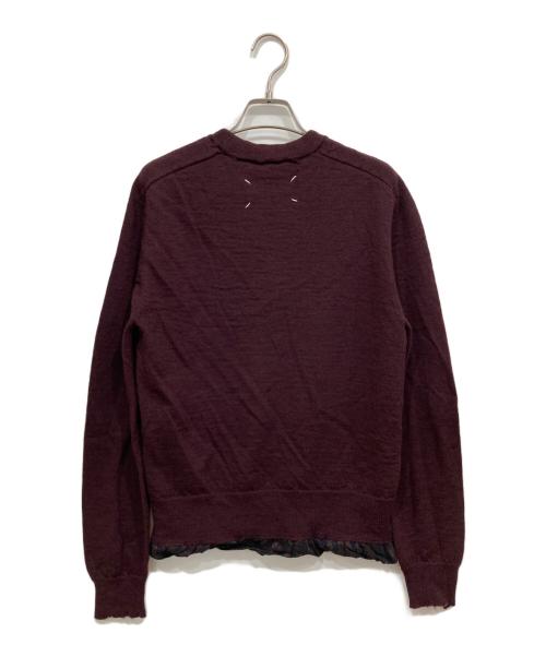 Maison Margiela（メゾンマルジェラ）Maison Margiela (メゾンマルジェラ) ダメージ加工クルーネックニット パープル サイズ:XSの古着・服飾アイテム