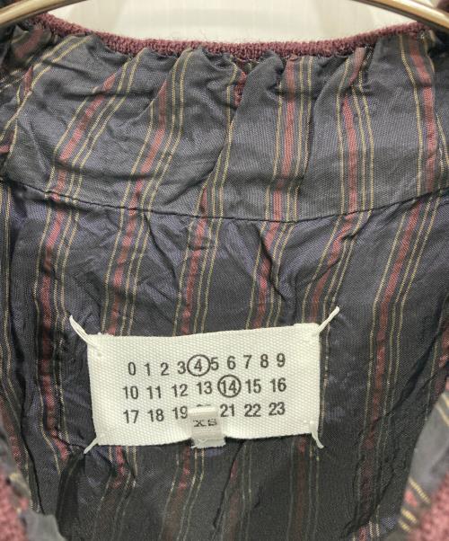 Maison Margiela（メゾンマルジェラ）Maison Margiela (メゾンマルジェラ) ダメージ加工クルーネックニット パープル サイズ:XSの古着・服飾アイテム