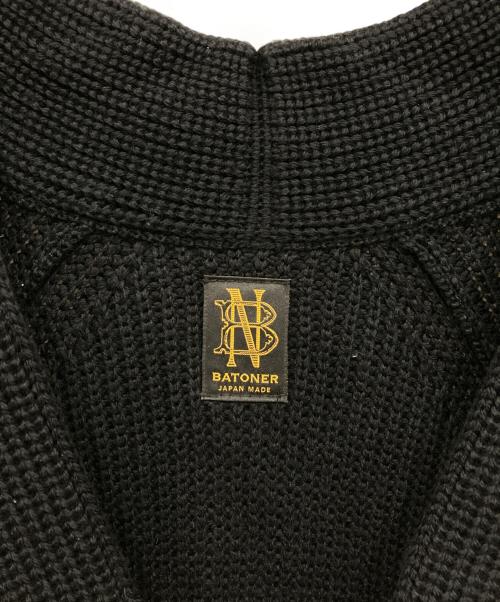 BATONER（バトナ―）BATONER (バトナ―) シグネチャー1Bローゲージカーディガン ブラック サイズ:2の古着・服飾アイテム