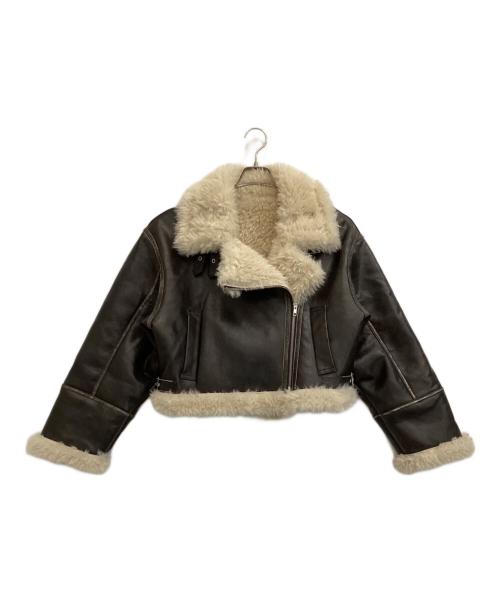 MURUA（ムルーア）MURUA (ムルーア) ヴィンテージライクショートフェイクムートン ブラウン サイズ:Fの古着・服飾アイテム