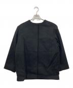 JOURNAL STANDARD relumeジャーナルスタンダード レリューム）の古着「スーパーファインビーバークルーネックコート」｜ブラック