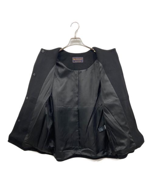 JOURNAL STANDARD relume（ジャーナルスタンダード レリューム）JOURNAL STANDARD relume (ジャーナルスタンダード レリューム) スーパーファインビーバークルーネックコート ブラック サイズ:34の古着・服飾アイテム