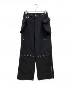 MAISON SPECIALメゾンスペシャル）の古着「スタッズ2wayパンツ」｜ブラック