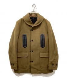 SCYEBASICS（サイベーシックス）の古着「ウールカシミヤメルトンデッキジャケット」｜ブラウン