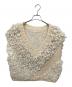 LEINWANDE（ラインヴァンド）の古着「Mix Roop Sleeveless Sweater」｜アイボリー