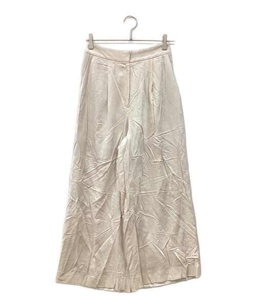 BALLSEY（ボールジィ）BALLSEY (ボールジィ) マットベルベット セミワイドパンツ ベージュ サイズ:34の古着・服飾アイテム