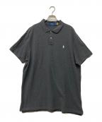 POLO RALPH LAURENポロ・ラルフローレン）の古着「QRタグポニー刺繍ポロシャツ」｜チャコールグレー