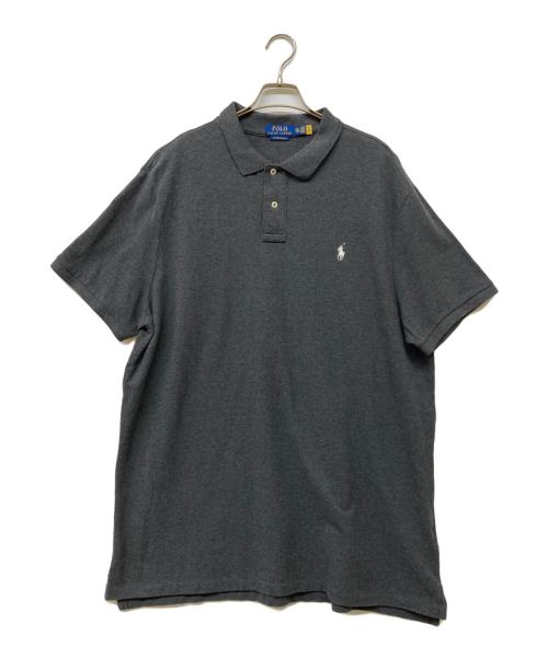 POLO RALPH LAUREN（ポロ・ラルフローレン）POLO RALPH LAUREN (ポロ・ラルフローレン) QRタグポニー刺繍ポロシャツ チャコールグレー サイズ:sizeXXLの古着・服飾アイテム