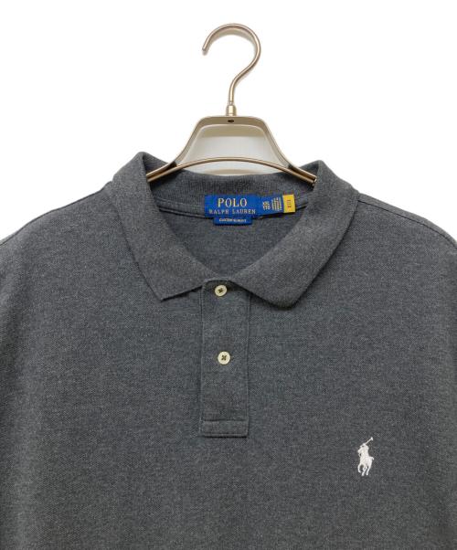 POLO RALPH LAUREN（ポロ・ラルフローレン）POLO RALPH LAUREN (ポロ・ラルフローレン) QRタグポニー刺繍ポロシャツ チャコールグレー サイズ:sizeXXLの古着・服飾アイテム