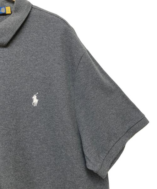 POLO RALPH LAUREN（ポロ・ラルフローレン）POLO RALPH LAUREN (ポロ・ラルフローレン) QRタグポニー刺繍ポロシャツ チャコールグレー サイズ:sizeXXLの古着・服飾アイテム