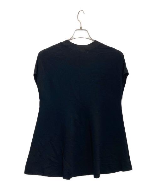 23区（ニジュウサンク）23区 (ニジュウサンク) レーヨンポリエステルストレッチ フレア ニット ブラック サイズ:SIZE38の古着・服飾アイテム