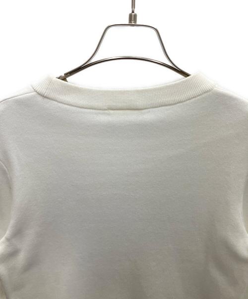 LACOSTE（ラコステ）LACOSTE (ラコステ) ワッペンロゴニット ホワイト サイズ:SIZE36の古着・服飾アイテム