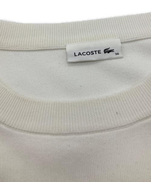 LACOSTE（ラコステ）LACOSTE (ラコステ) ワッペンロゴニット ホワイト サイズ:SIZE36の古着・服飾アイテム