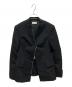 DES PRES（デ プレ）の古着「ウールレーヨンモヘヤ ノーカラージャケット」｜ブラック