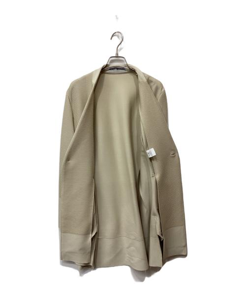 ISSEY MIYAKE（イッセイミヤケ）ISSEY MIYAKE (イッセイミヤケ) ピンストライプニットブレザー ベージュ サイズ:2の古着・服飾アイテム