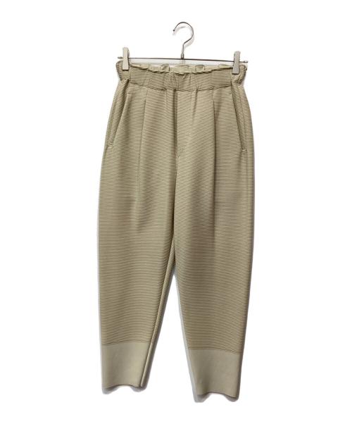 ISSEY MIYAKE（イッセイミヤケ）ISSEY MIYAKE (イッセイミヤケ) ピンストライプニットパンツ ベージュ サイズ: 1の古着・服飾アイテム